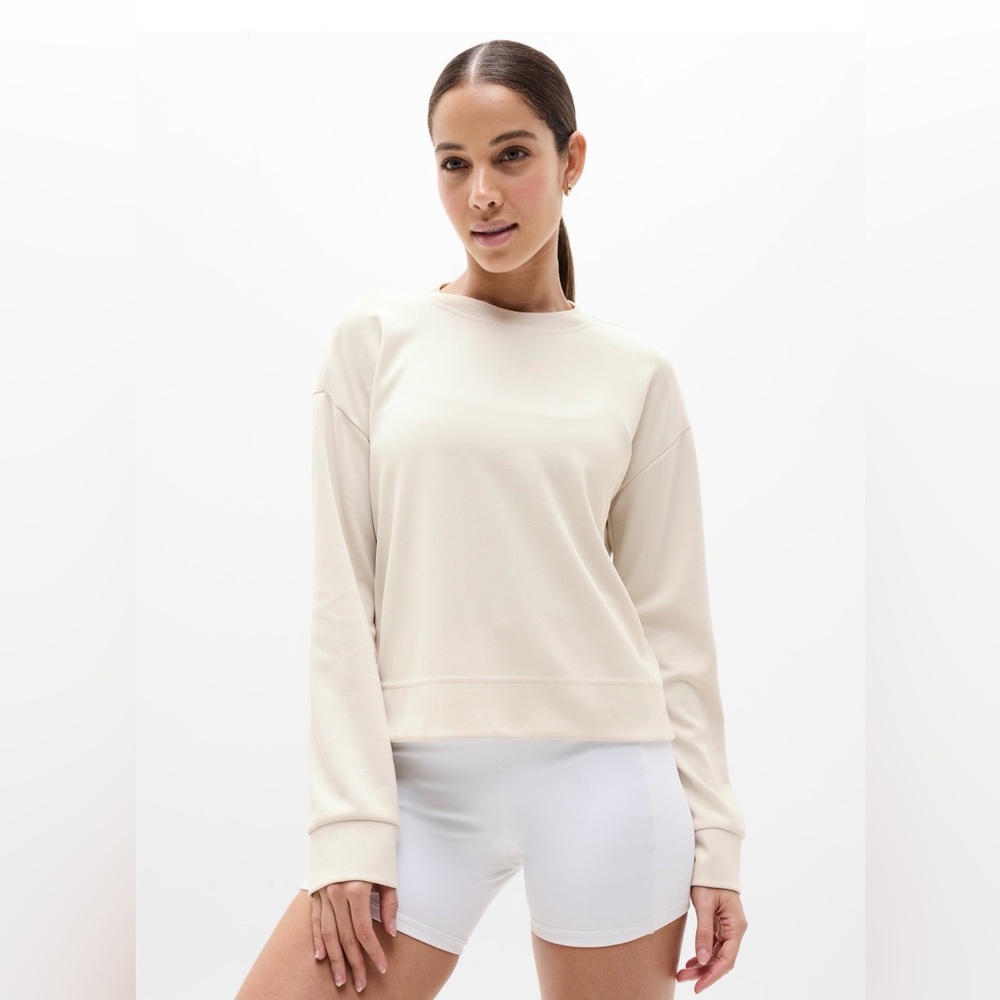 Athleta Seasoft Crewneck Sweatshirt Bone